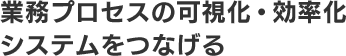 業務プロセスの可視化・効率化　システムをつなげる