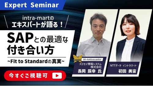 intra-martのエキスパートが語る!SAPとの最適な付き合い方──Fit to Standardの真実(事例講座/2025年8月)